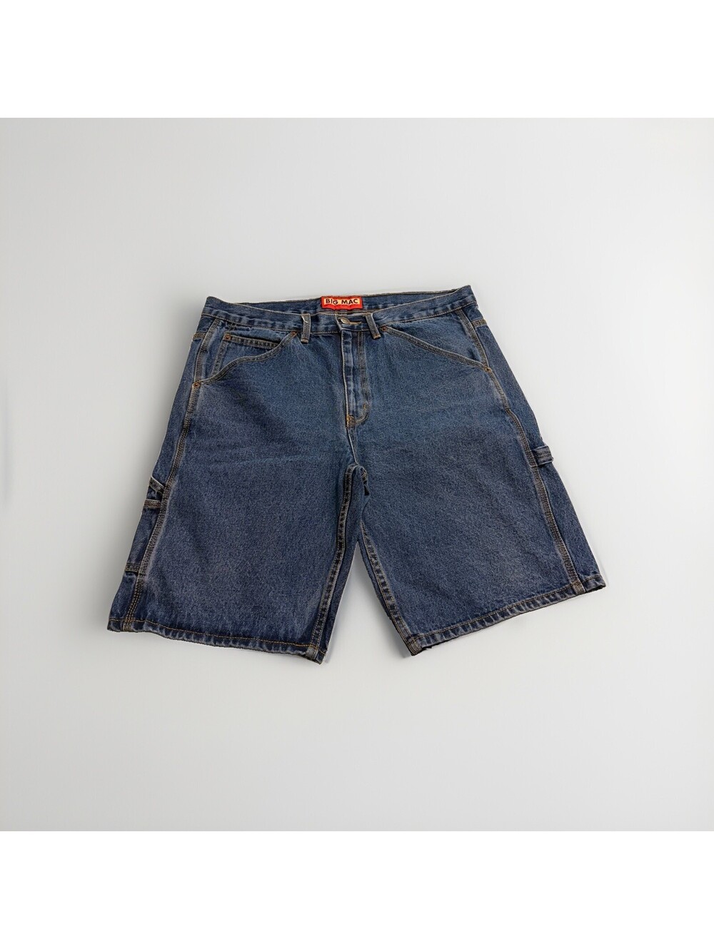 Big Mac Workwear Shorts Mens 36 Blue Denim Classic Chore Jorts 5 Pocket Casual